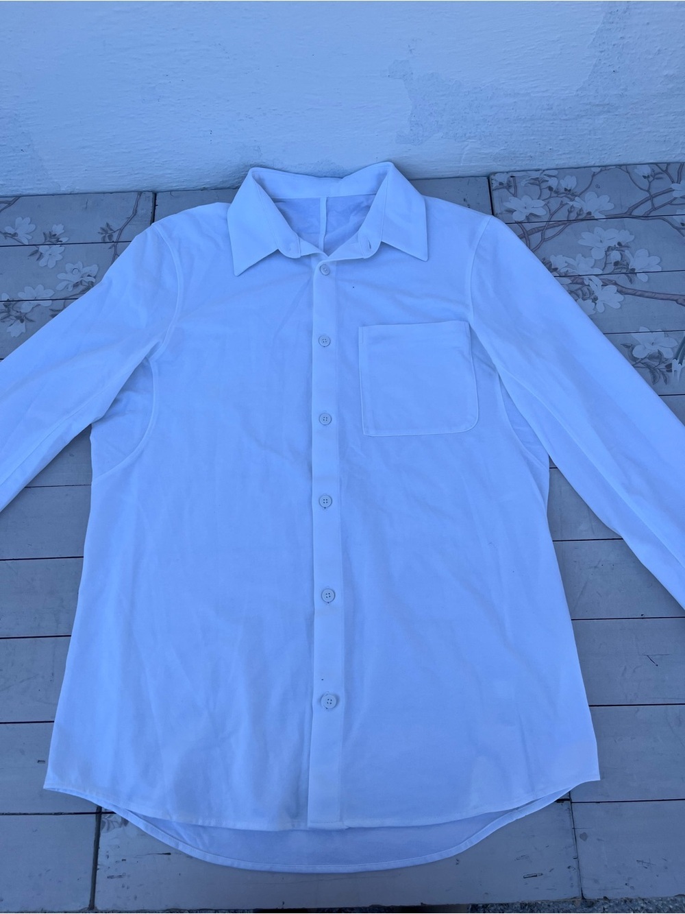 lululemon athletica White Long-Sleeve Button Shirt